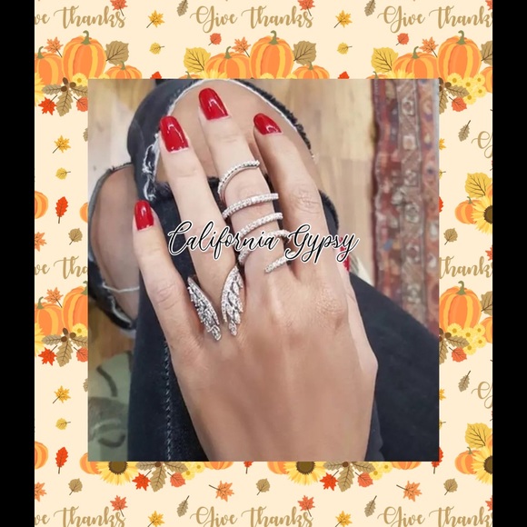 925 Sterling Silver Angel Wings - Picture 5 of 9